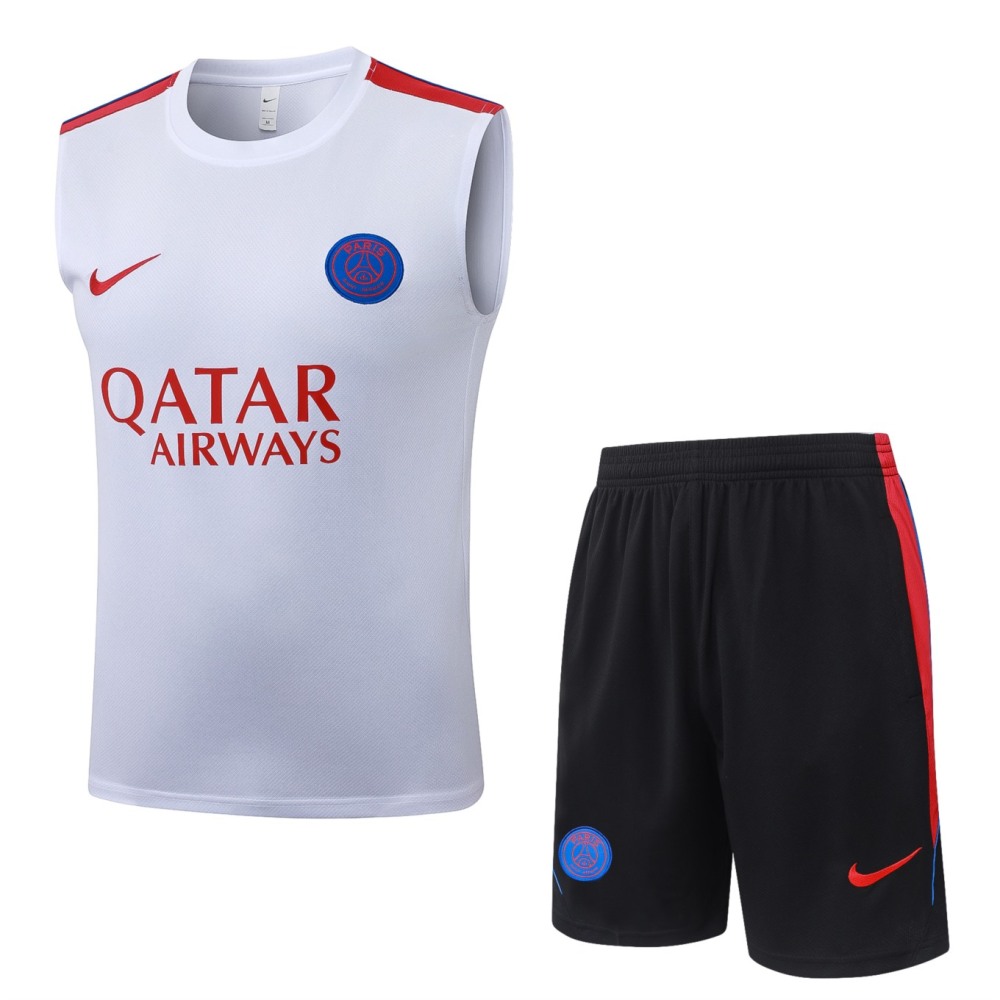 2026 PSG White Training Set Shirt and Shorts
