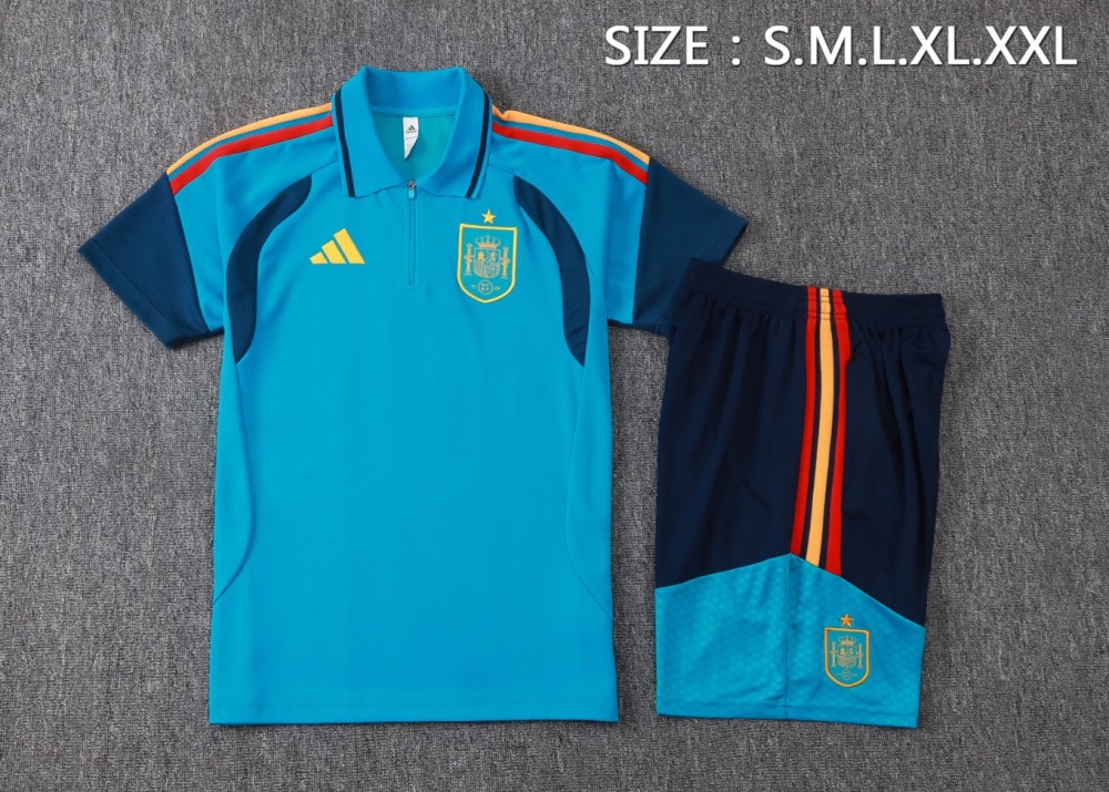 2026 Spain Turquoise Training Set Shirt and Shorts