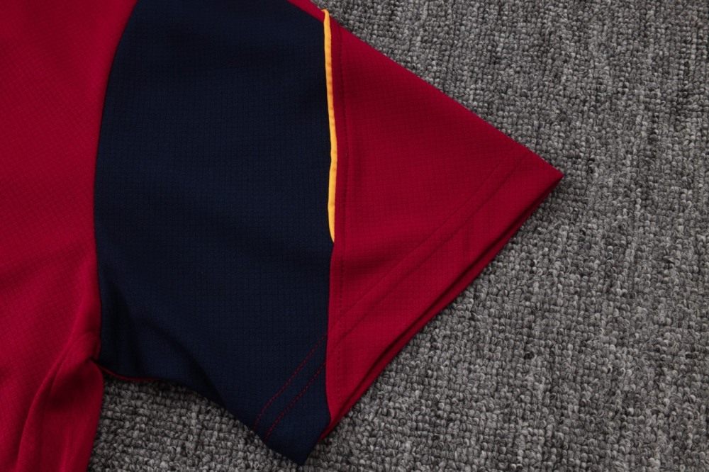2026 Barcelona Maroon Training Set Shirt and Shorts