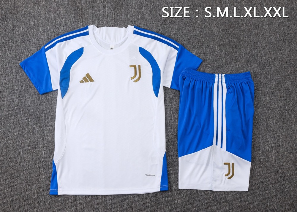 2026 Juventus White Training Set Shirt and Shorts