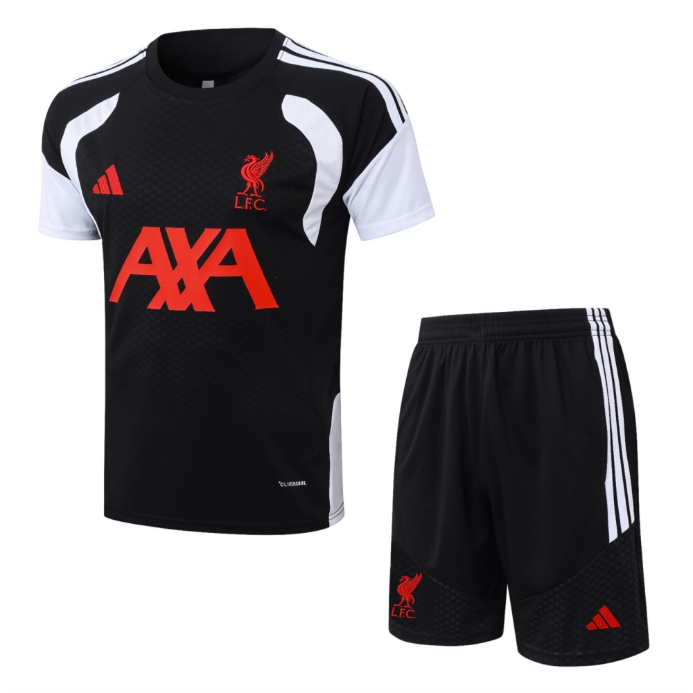 2026 Liverpool Black Training Set Shirt and Shorts