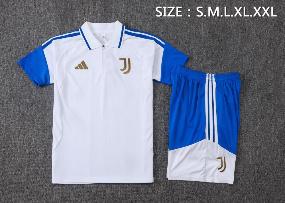 2026 Juventus White Training Set Shirt and Shorts