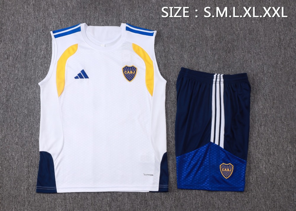 2026 Boca White Training Set Shirt and Shorts