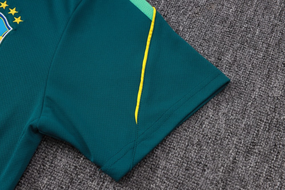 2026 Brazil Dark green Training Set Shirt and Shorts