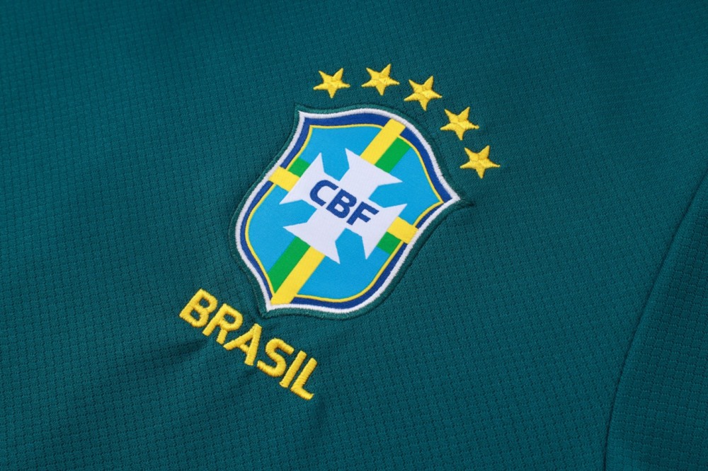 2026 Brazil Dark green Training Set Shirt and Shorts