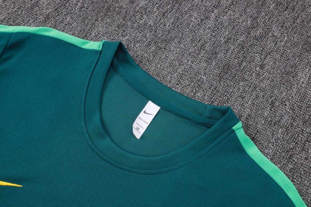 2026 Brazil Dark green Training Set Shirt and Shorts