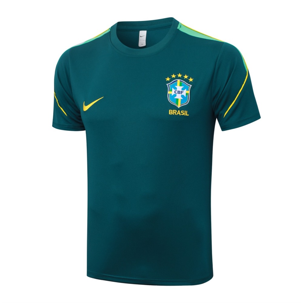 2026 Brazil Dark green Training Set Shirt and Shorts
