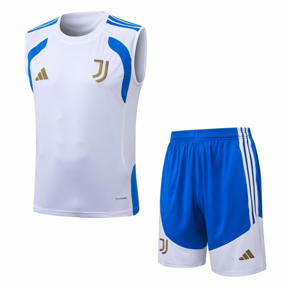 2026 Juventus White Training Set Shirt and Shorts