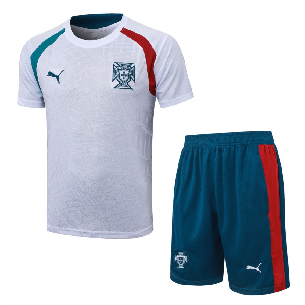 2026 Portugal White Training Set Shirt and Shorts