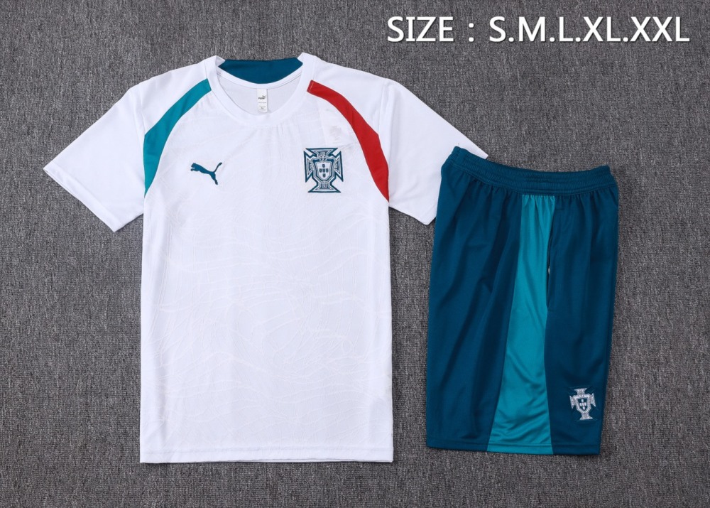 2026 Portugal White Training Set Shirt and Shorts