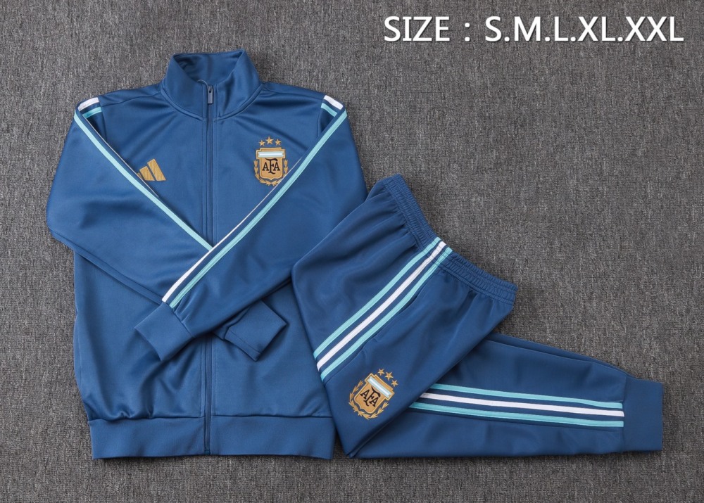 2026-27 Argentina Mid Blue Jacket Training Suit Set
