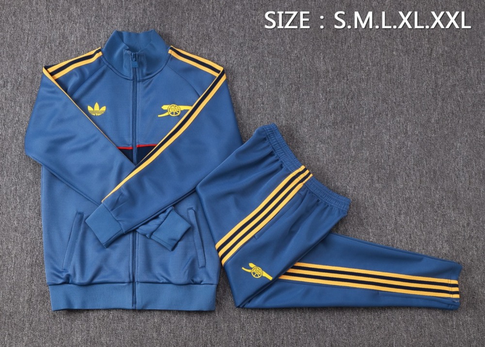 2026/27 Arsenal Mid Blue Jacket Training Suit Set