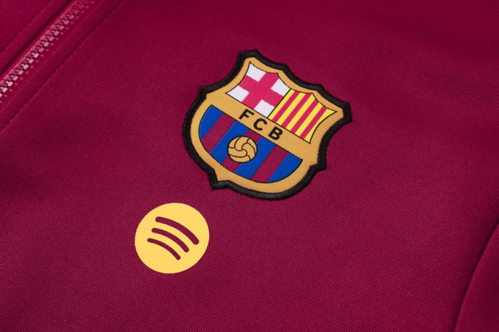 2026/27 Barcelona Maroon Jacket Training Suit Set