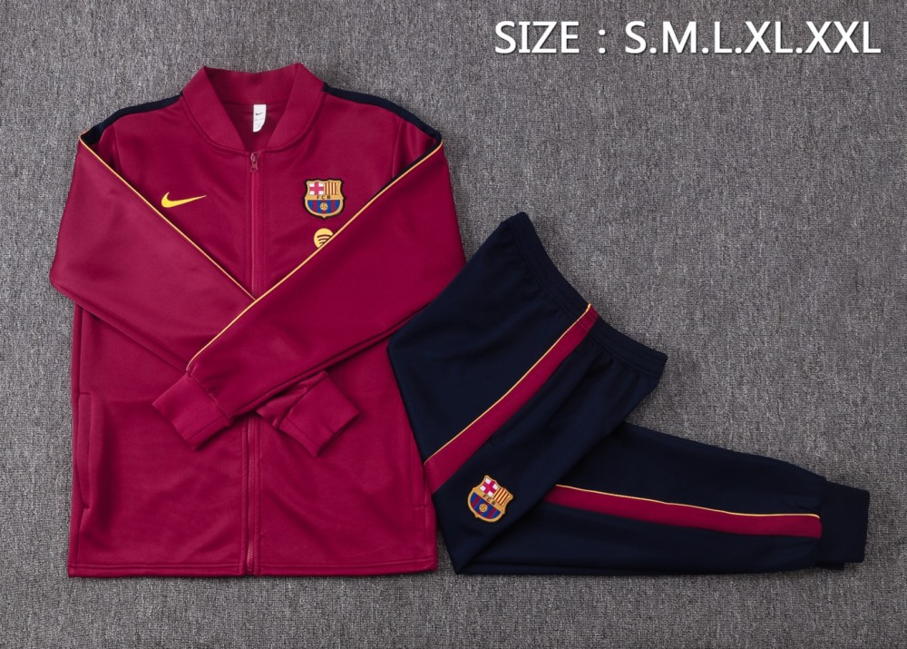 2026/27 Barcelona Maroon Jacket Training Suit Set