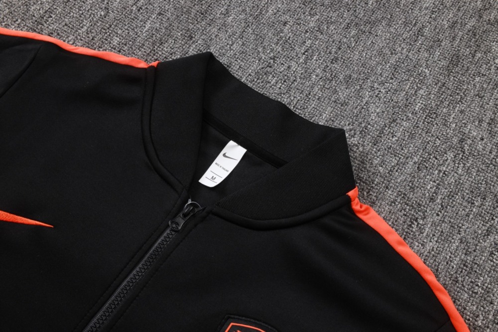 2026/27 Netherlands Black Jacket Training Suit Set