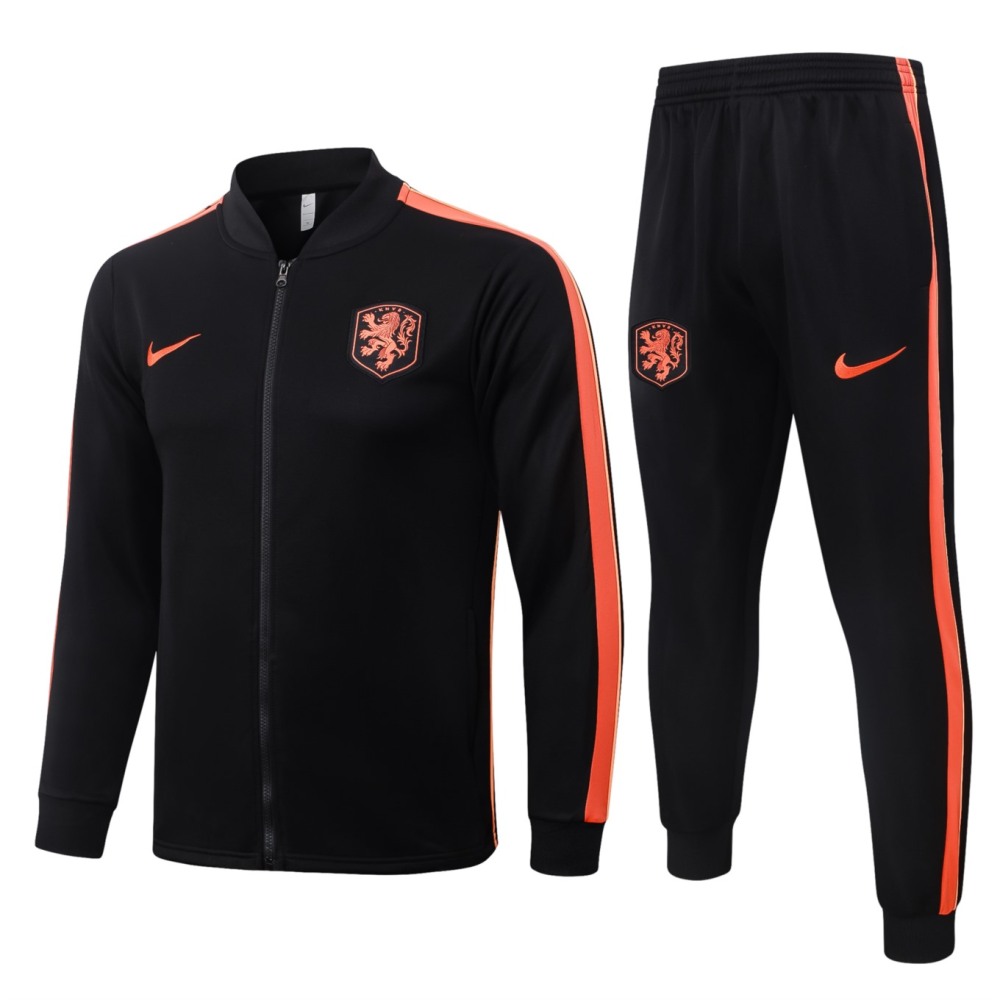 2026/27 Netherlands Black Jacket Training Suit Set