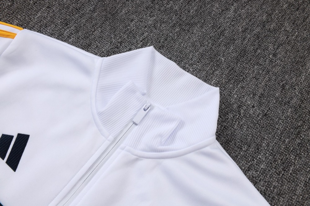 2026/27 Real Madrid White Jacket Training Suit Set