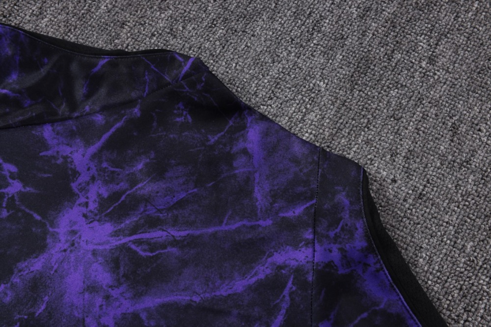 2026/27 Barcelona Black Purple Long-sleeved half-pull training kit