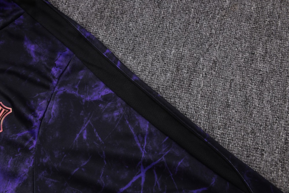 2026/27 Barcelona Black Purple Long-sleeved half-pull training kit