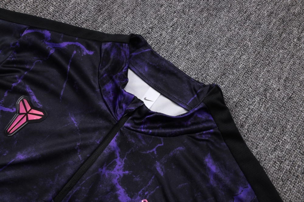 2026/27 Barcelona Black Purple Long-sleeved half-pull training kit
