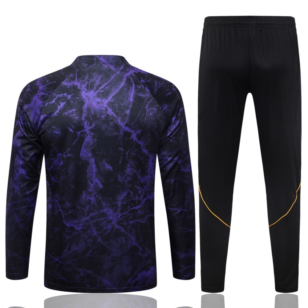 2026/27 Barcelona Black Purple Long-sleeved half-pull training kit