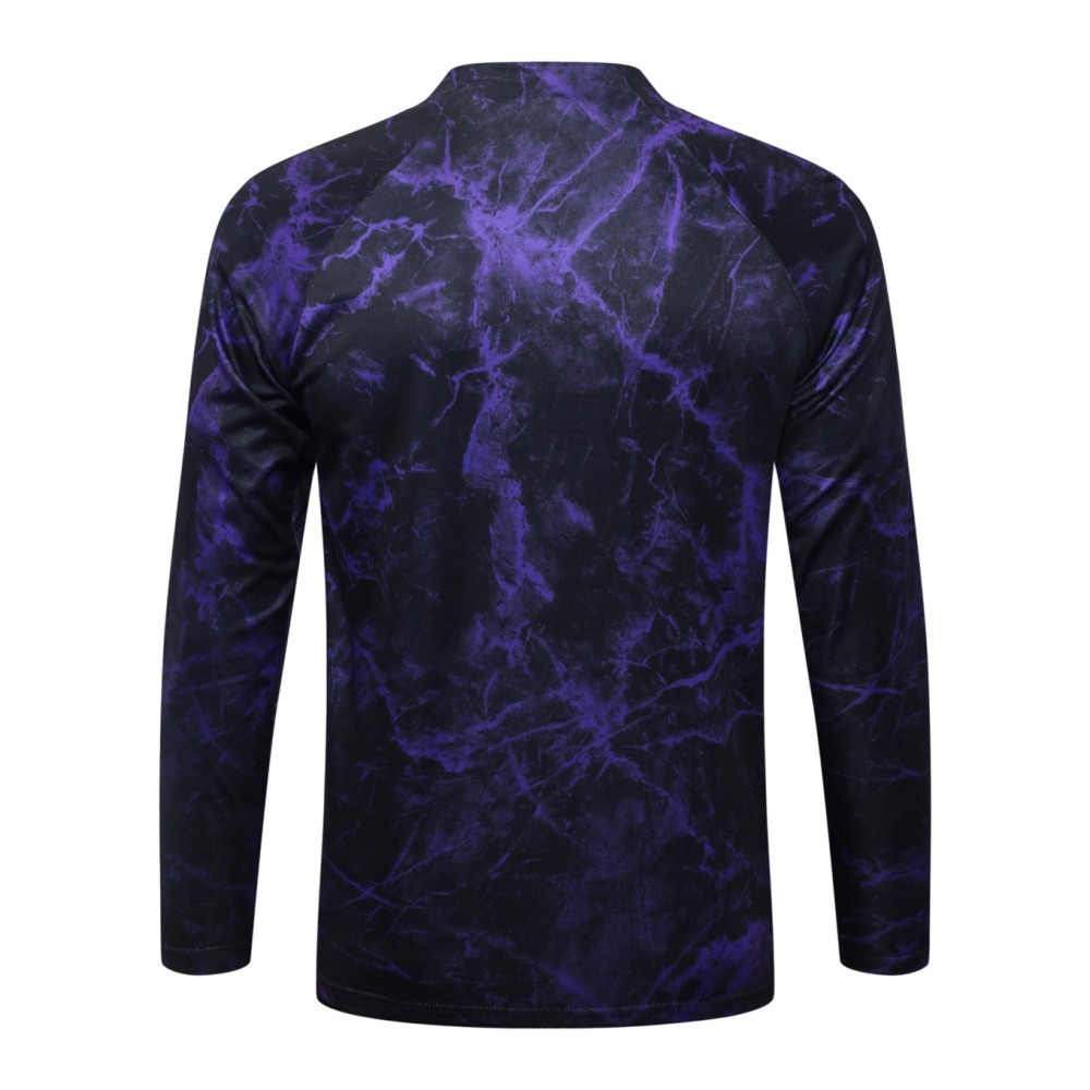 2026/27 Barcelona Black Purple Long-sleeved half-pull training kit