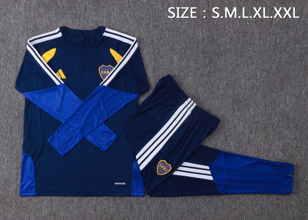2026/27 Boca Royal Blue Long-sleeved half-pull training kit