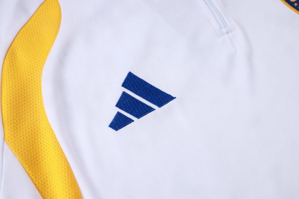 2026/27 Boca White Long-sleeved half-pull training kit