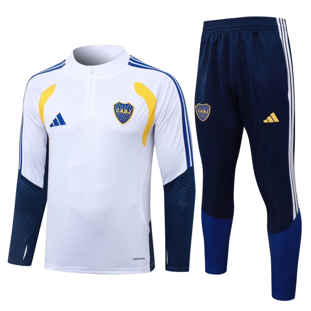 2026/27 Boca White Long-sleeved half-pull training kit