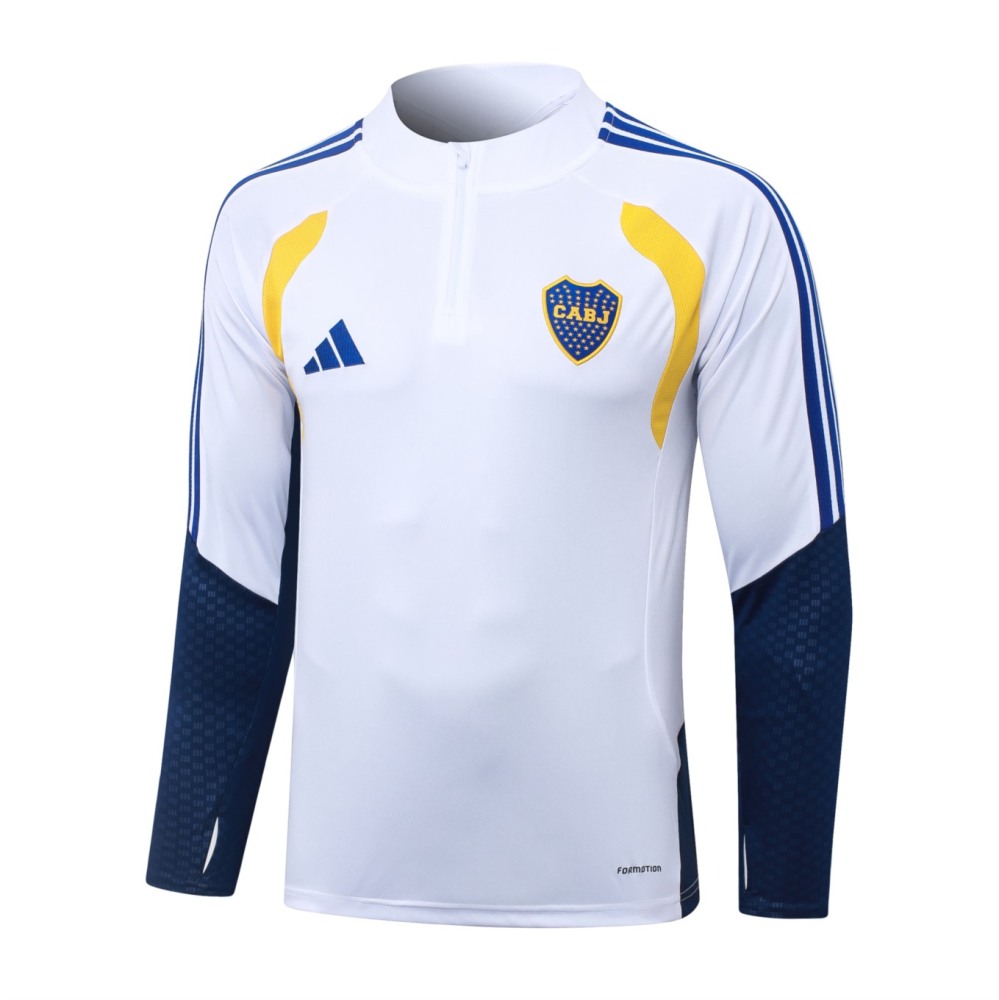 2026/27 Boca White Long-sleeved half-pull training kit