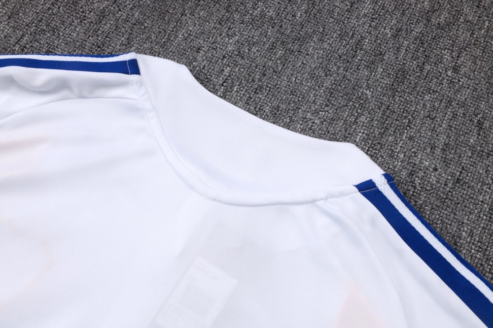 2026/27 Boca White Long-sleeved half-pull training kit