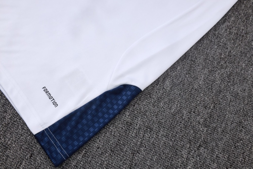 2026/27 Boca White Long-sleeved half-pull training kit