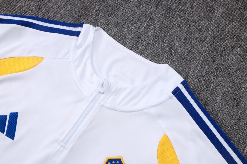 2026/27 Boca White Long-sleeved half-pull training kit