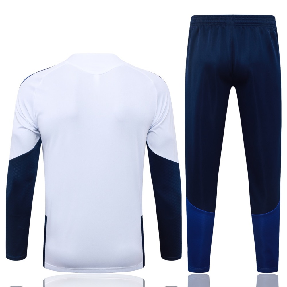 2026/27 Boca White Long-sleeved half-pull training kit