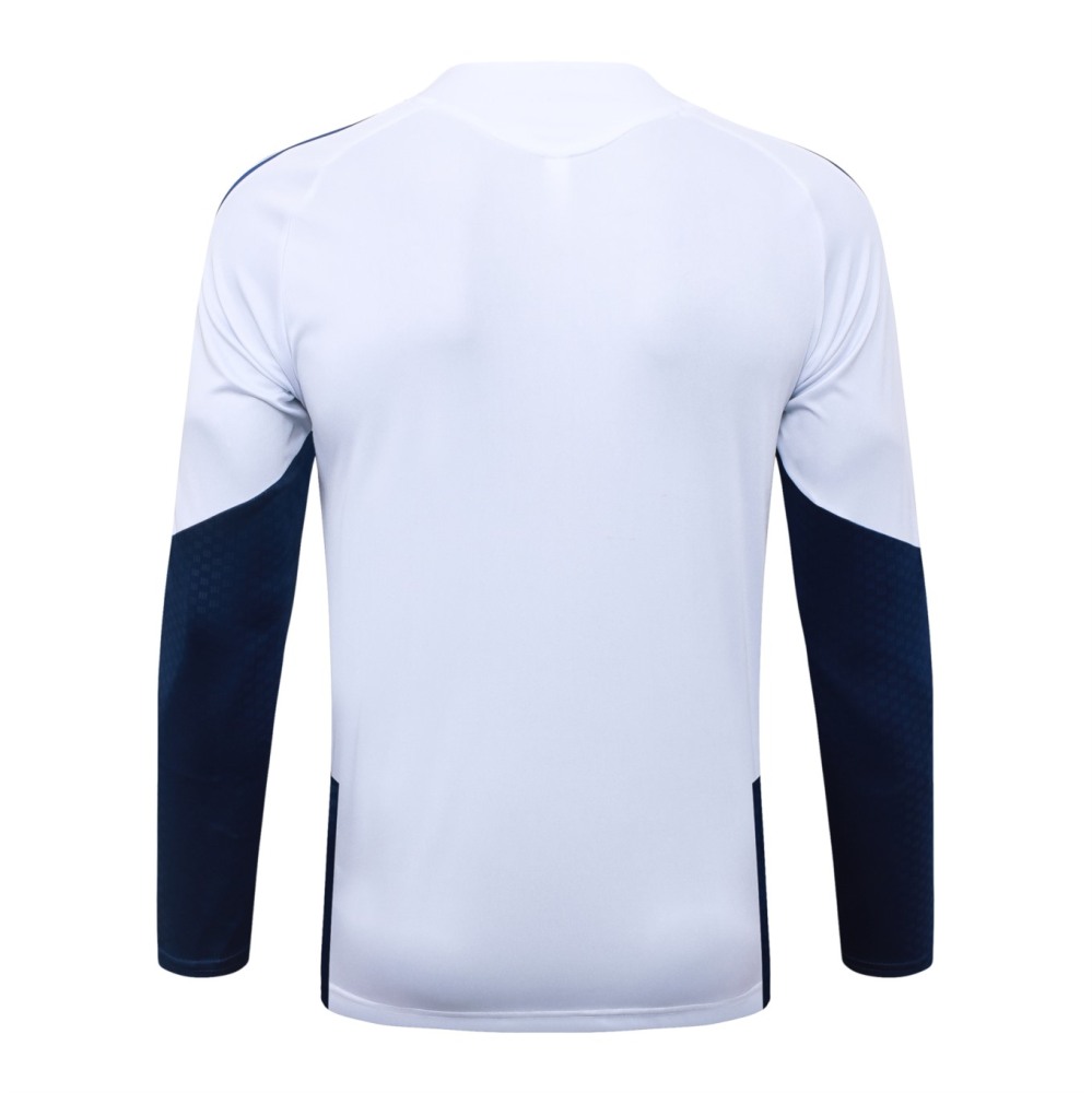 2026/27 Boca White Long-sleeved half-pull training kit