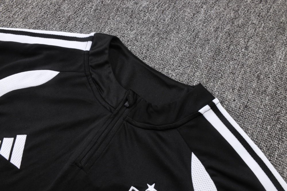 2026/27 Spain Black Long-sleeved half-pull training kit