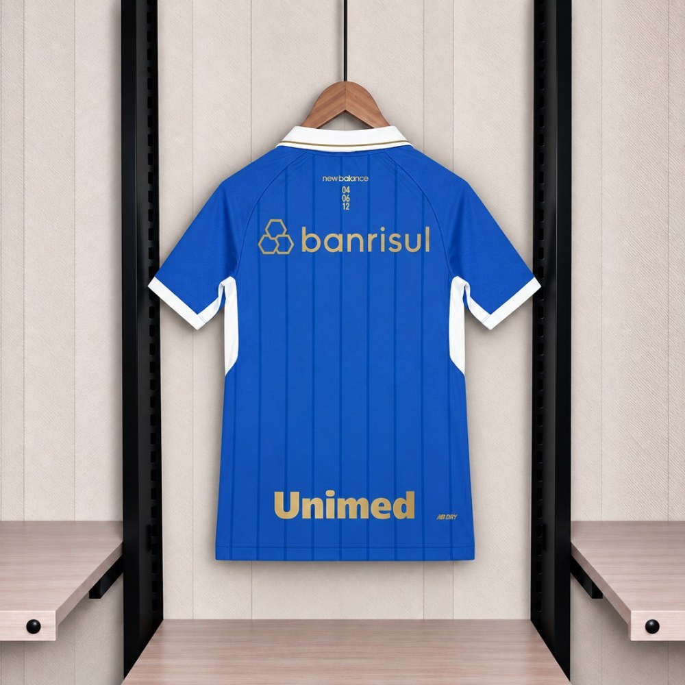 Gremio 2026/27 third shirt back - gold 04 06 12 numbers banrisul Unimed sponsor