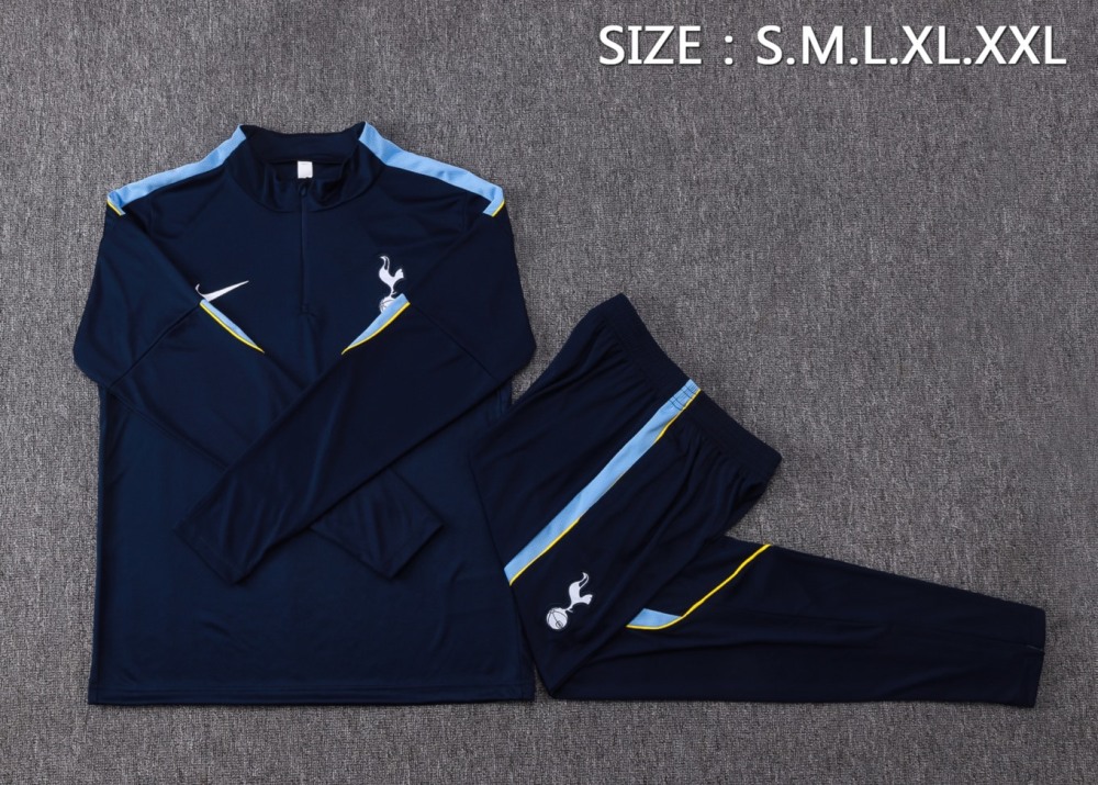 2026/27 Tottenham Royal blue Long-sleeved half-pull training kit