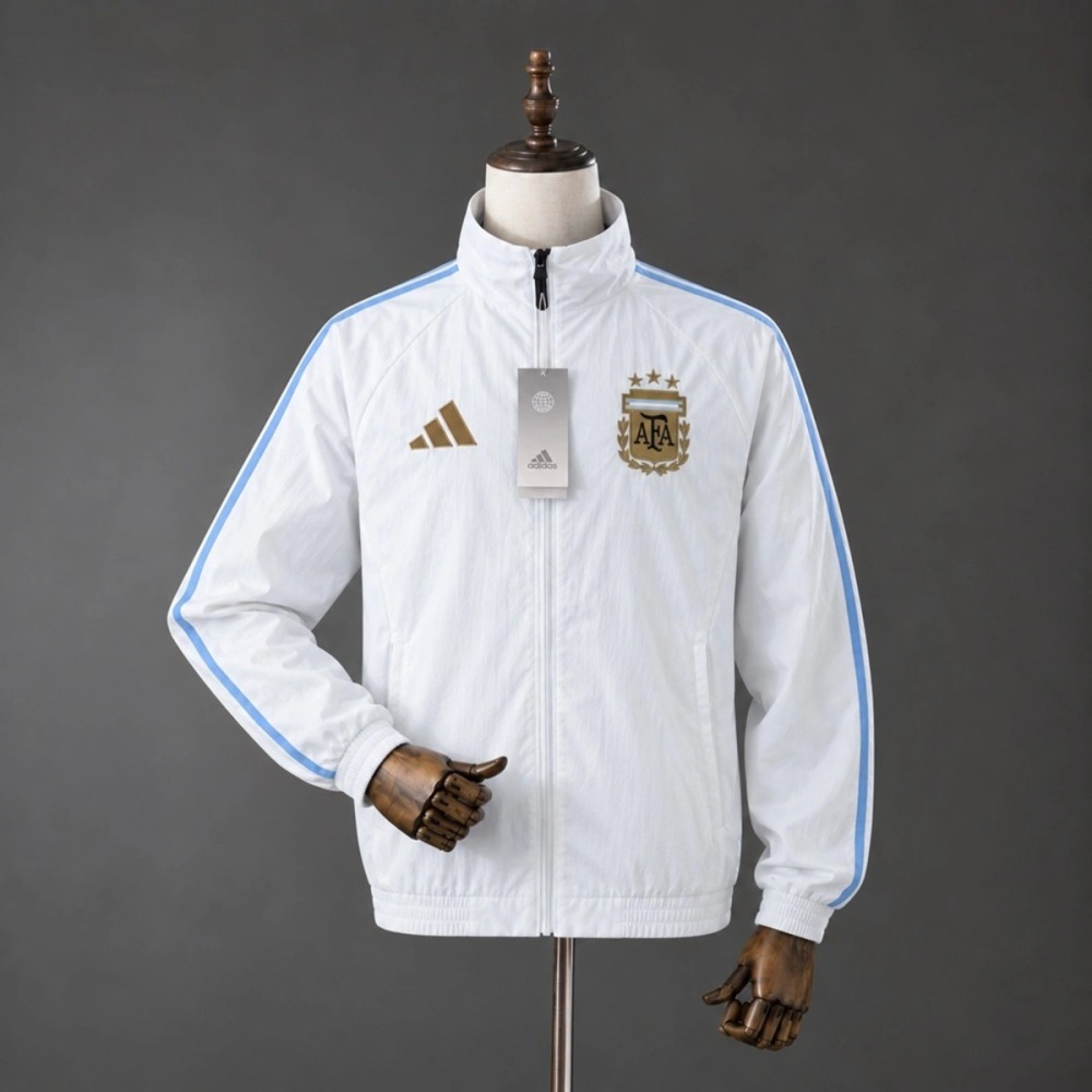 2026 Argentina White Anthem Jacket Windbreaker
