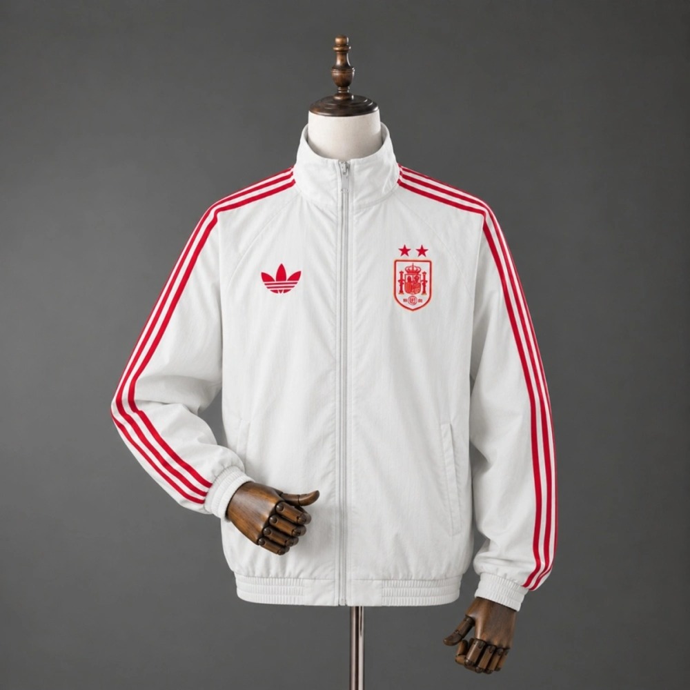 2006 Spain Red and White Reversible Windbreaker