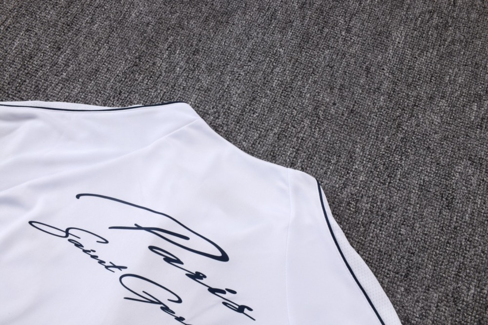 2026/27 PSG White Long-sleeved half-pull training kit