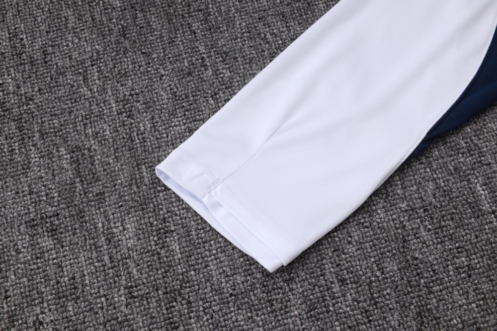 2026/27 PSG White Long-sleeved half-pull training kit