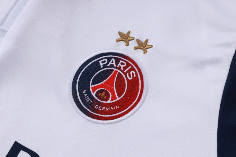 2026/27 PSG White Long-sleeved half-pull training kit