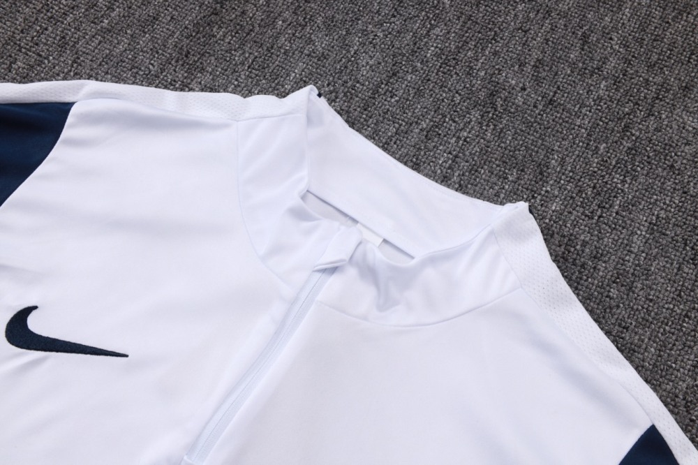 2026/27 PSG White Long-sleeved half-pull training kit