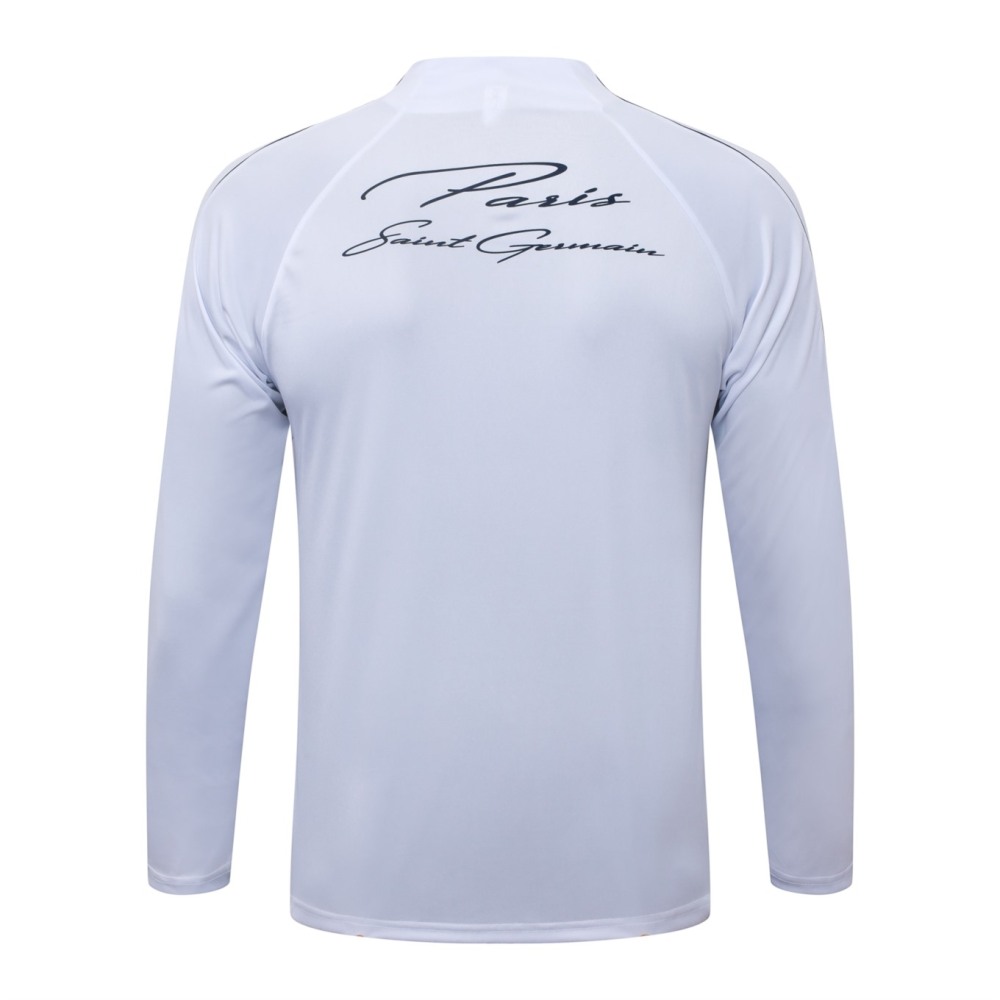 2026/27 PSG White Long-sleeved half-pull training kit