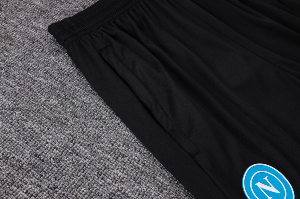 2026/27 Naples Black Long-sleeved half-pull training kit