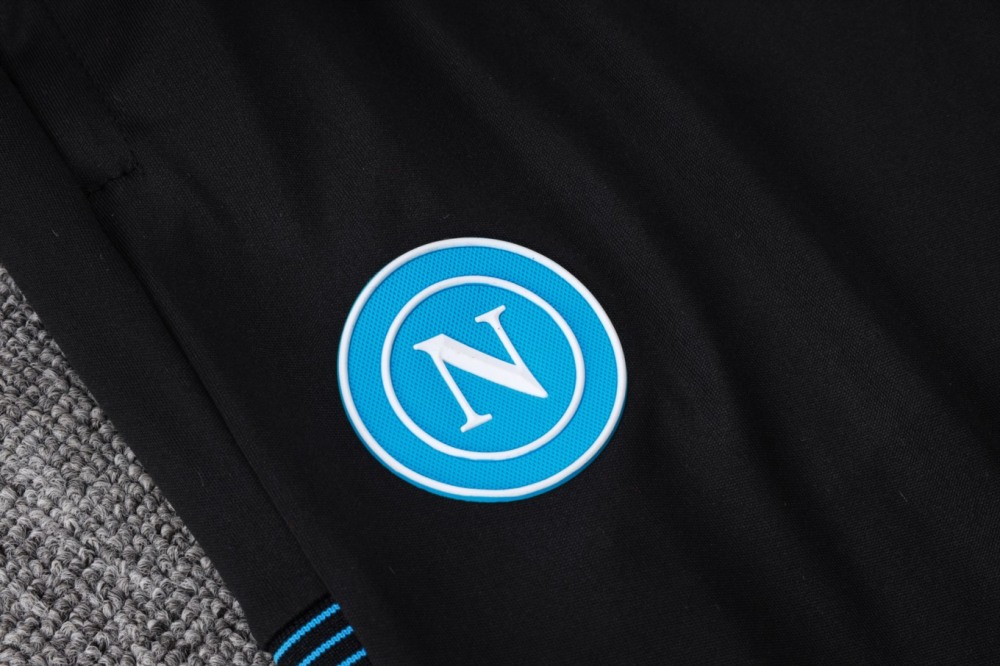 2026/27 Naples Black Long-sleeved half-pull training kit