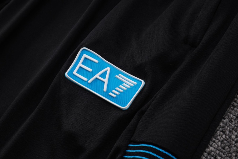 2026/27 Naples Black Long-sleeved half-pull training kit