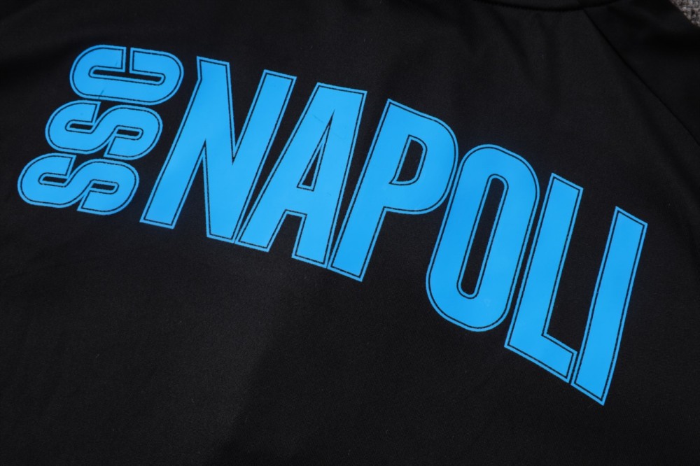 2026/27 Naples Black Long-sleeved half-pull training kit