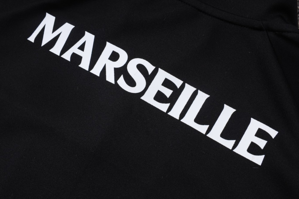2026/27 Marseilles Black Jacket Training Suit Set